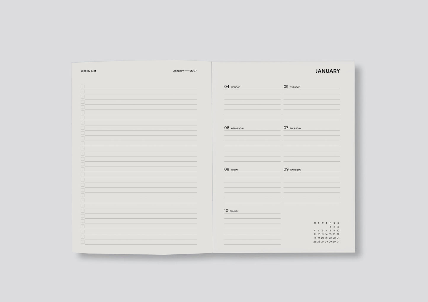 Lettuce x Gabrielle Gatt 2027 Weekly Diary Pre-Order, Ships late September